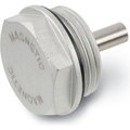 J.W. Winco J.W. Winco Aluminum Magnetic Threaded Plug w/ NBR Seal - M20 x 1.5 Thread 738-26-M20X1.5